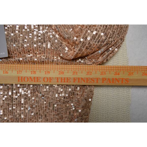 Preston & Yorke Gold Full Micro Sequin Shift Dress Knee Length NWT Size 18 Party - Picture 8 of 11